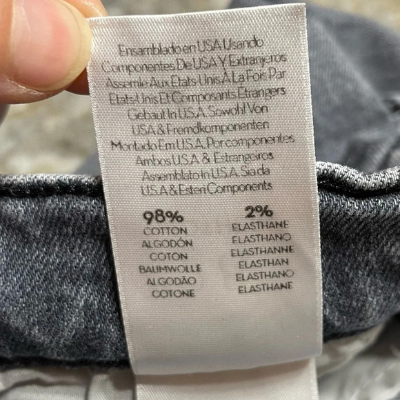 MOTHER The Swooner Ankle Zip Skinny Jeans Stretch Denim Static Light Grey Wash - Picture 8 of 15